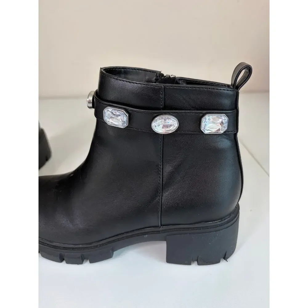Soda Black Ankle Youth Boot Sz 4 Girls #Embellished #Bedazzled